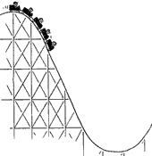 drawing of a roller coaster